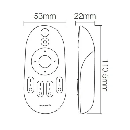 Mi-Light 2.4GHz 4-zone CCT remote controller FUT007 | Future House Store