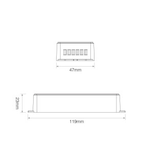 Mi-Light 4-channel high-performance amplifier PA4 - size