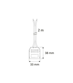 2m 3-way mini connector to bare wires splitter