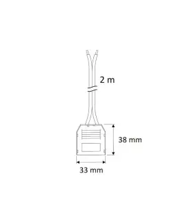 DESIGN LIGHT 2m 3-way mini connector to bare wires splitter - size