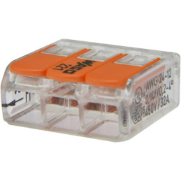WAGO 221-413 3-way lever connector 32A. COMPACT Splicing Connectors; 3-conductor connector; with operating levers; Max.a