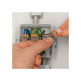 WAGO 2273-203 3-way push wire connector 24A  - application