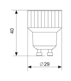 MAX-LED GU10-E14 lamp socket converter - size