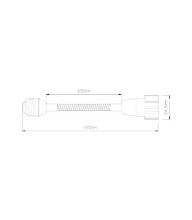 LED line® E27-GU10 lamp socket converter flexible extender. Extension (adapter) E27 to GU10 allows you to move and direc