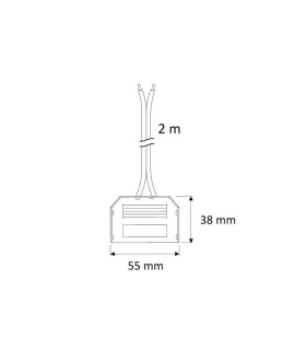 DESIGN LIGHT 2m 6-way mini connector to bare wires splitter - 