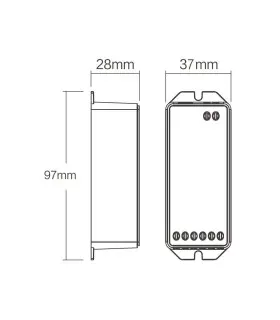 Mi-Light RGBW smart LED control system FUT044A - controller size