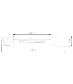 LED line® E27-E27 lamp socket converter flexible extender. Extender (adapter) E27 to E27 allows you to move and point in