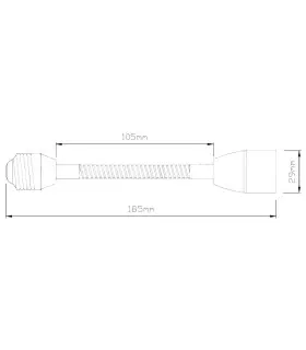 LED line® E27-E27 lamp socket converter flexible extender - size