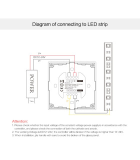 Mi-Light smart panel controller brightness P1 - connections