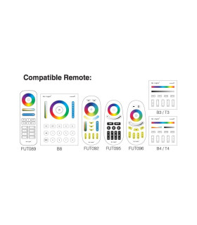 Mi-Light 9W RGB+CCT LED ceiling spotlight FUT062 - remotes