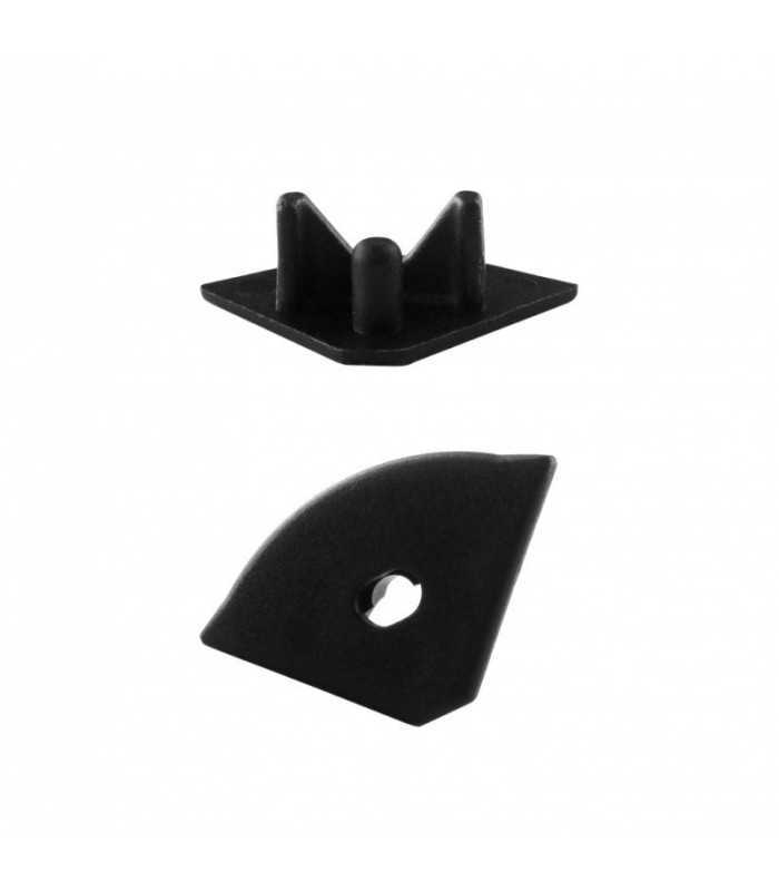 ALU-LED aluminium profile P3 end caps - black