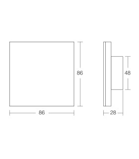 Mi-Light 1-channel 0~10V panel dimmer L1 - size