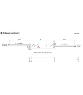 Mean Well LPH-18-12 LED power supply 12V 18W IP67 - size