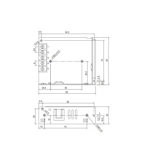 Mean Well LRS-35-12 enclosed power supply unit 12V 36W 3A - size