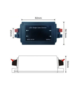 LED single colour strip dimmer DC12V DIM-3 - size