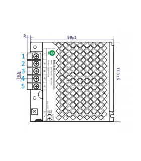 POS modular power supply POS-75-12-C 72W 6A - size 1