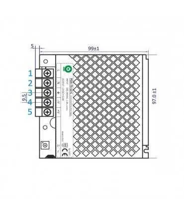 POS modular power supply POS-75-12-C 72W 6A | Future House Store