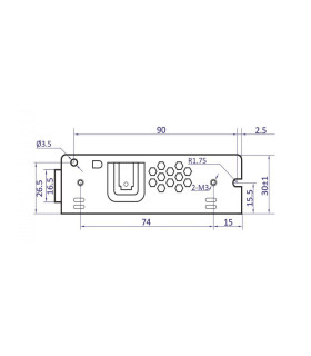 POS modular power supply POS-75-12-C 72W 6A - size 3