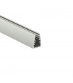 TOPMET anodised aluminium glass LED profile MIKRO10 silver