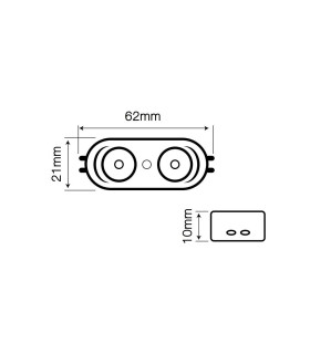 LED line® OPTO advertising LED module SMD2835 12V 2W cold white - size