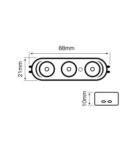 LED line® OPTO advertising LED module SMD2835 12V 2.5W cold white