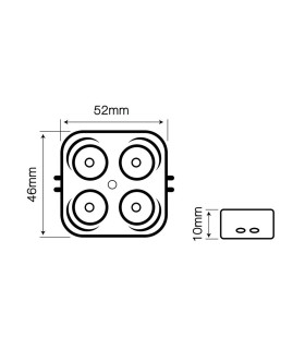 LED line® OPTO advertising LED module SMD2835 12V 3W cold white