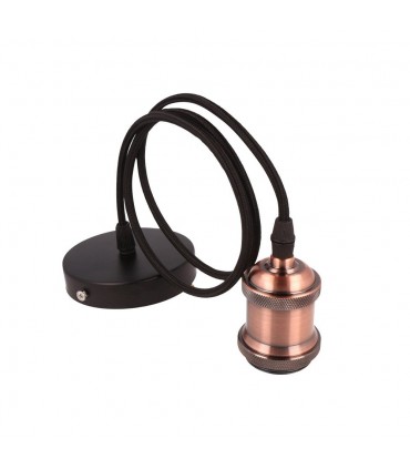 LED line® E27 single pendant ceiling light fittings - antique copper