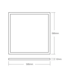 Mi-Light 40W RGB+CCT panel light FUTL01 - size