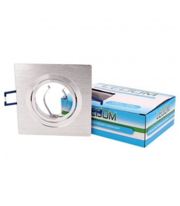 LEDOM MR16 square adjustable ceiling downlight - silver