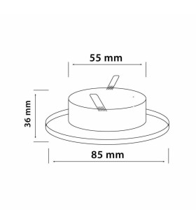 LED line® MR16 waterproof ceiling downlight IP44 - size