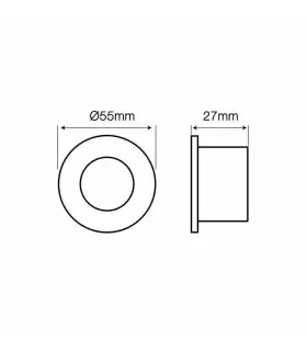 LED line® MR11 round waterproof ceiling downlight IP44 - size