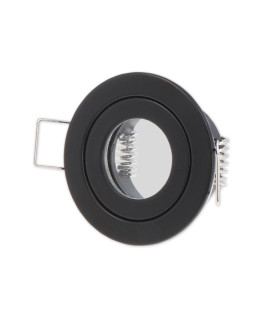 LED line® MR11 round waterproof ceiling downlight IP44 black - front