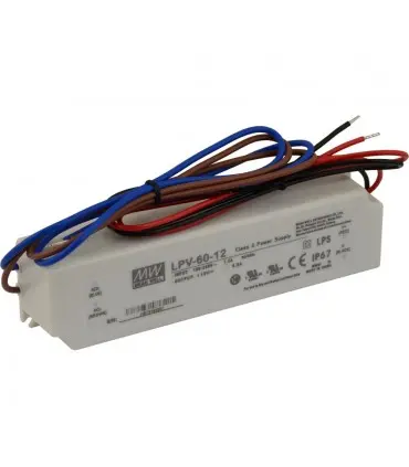 Mean Well LPV-60-12 LED power supply 12V 60W IP67 | Future House Store