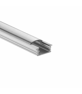 ALU-LED 1m recessed aluminium LED profile P1 silver - clear