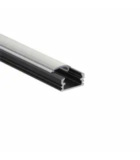 ALU-LED 1m surface aluminium LED profile P2 - black clear