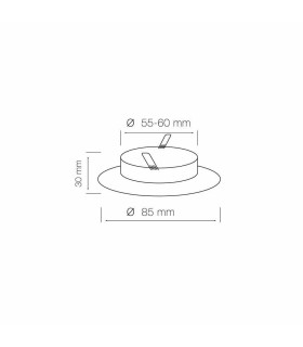 LED line® MR16 recessed ceiling downlights - size