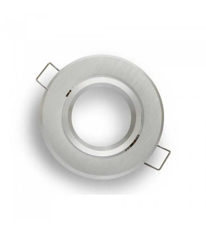 LED line® MR16 round adjustable downlights - brushed silver