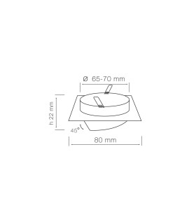 LED line® MR16 square adjustable ceiling downlights - chrome