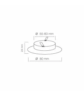 LED line® MR16 flat recessed ceiling downlights - size