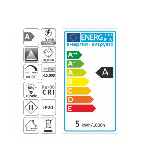 Design Light GU10 LED light bulb SMD 5W - label