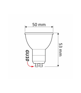 LED line® GU10 spotlight bulb 36° SMD 3W - 