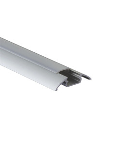 ALU-LED 1m surface aluminium LED profile P4 - silver milky
