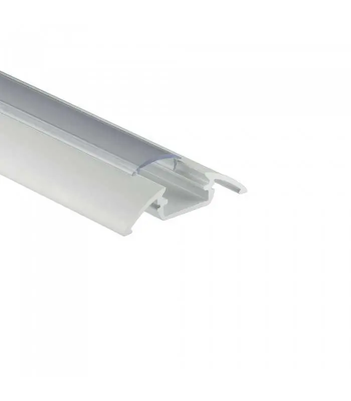 ALU-LED 1m surface aluminium LED profile P4 - white transparent