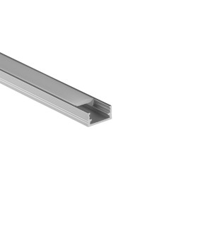 Design Light 1m surface LED profile LINE MINI - silver - milky diffuser