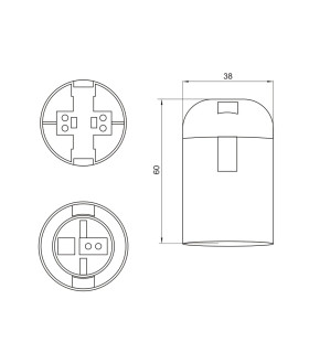 POLMARK E27 lamp holder white