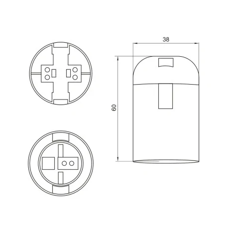 POLMARK E27 lamp holder white | Future House Store