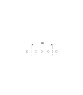 Diagram showing the dimensions and structure of the MAX-LED NANO Premium Strip 2835 SMD 300 LED 10W IP65.