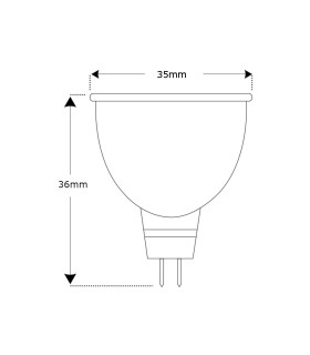 Ceramic spotlight bulb mr11 3w