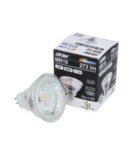 LED line® MR16 glass LED spotlight bulb 12V 3W - neutral white