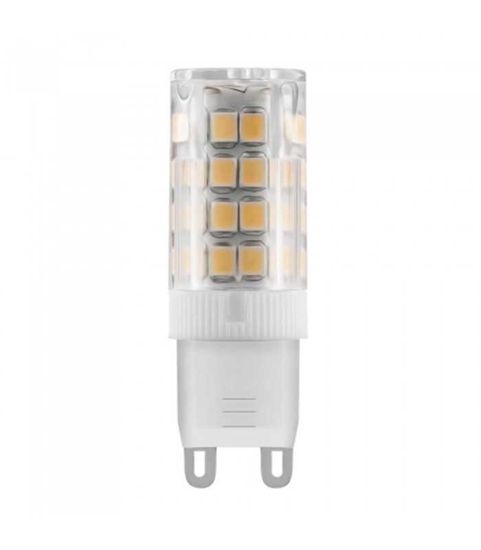 Close-up view of the Max-LED G9 LED light bulb SMD 3.5W, showcasing the LED chip layout inside the transparent casing.